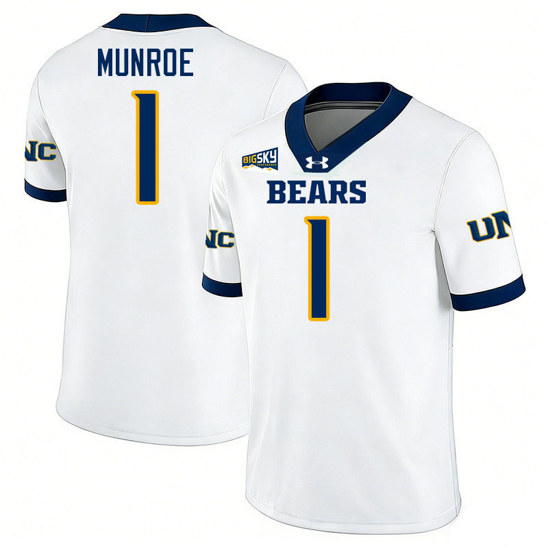 Northern Colorado Bears #1 Brayden Munroe College Football Jerseys,Uniforms Stitched-White